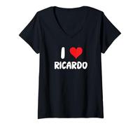 Mujer I Love Ricardo - Corazón - Nombre Camiseta Cuello V