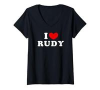 Mujer I Love Rudy, Amo Rudy Camiseta Cuello V