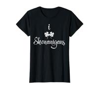 Mujer I Love Shenanigans Lucky Four Leaf Clover Día de San Patricio Camiseta