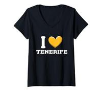 Mujer I Love Tenerife España Camiseta Cuello V
