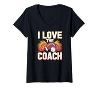 Mujer I Love The Coach - Diseño para entusiastas de los deportes Camiseta Cuello V