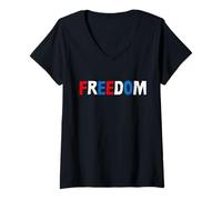 Mujer I Love The Taste of Freedom Patriotic 4th of July USA tee Camiseta Cuello V