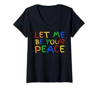 Mujer I Love To Come In Peace - I'm Peace - Let Me Be Your Peace Camiseta Cuello V