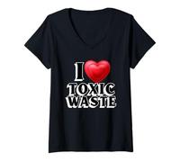 Mujer I Love Toxic Waste | Cita de la película de 1980 Sarcástico Camiseta Cuello V