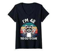 Mujer I’m 42 Too Old to Care Cumpleaños Camiseta Cuello V