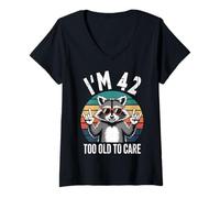 Mujer I’m 42 Too Old to Care Cumpleaños Camiseta Cuello V