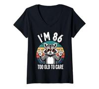 Mujer I’m 86 Too Old to Care Cumpleaños Camiseta Cuello V