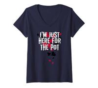 Mujer I’m Just Here for The Pot: Funny Poker Quote Design Camiseta Cuello V