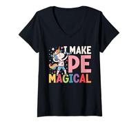 Mujer I Make PE Magical Funny Volver a la Escuela Educación física Camiseta Cuello V