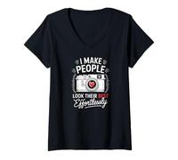 Mujer I Make People Look Their Best effortlessly Camiseta Cuello V