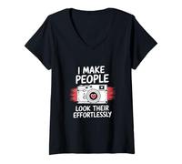 Mujer I Make People Look Their Best effortlessly Camiseta Cuello V