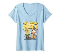 Mujer I Make Pizza Disappear - Funny Cheese Addicts - Snack Foodie Camiseta Cuello V