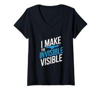 Mujer I Make The Invisible Visible Camiseta Cuello V