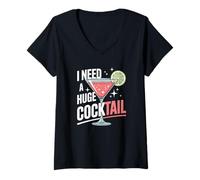 Mujer I Need A Huge Coctail Funny Adult Humor Funny Drinking Quote Camiseta Cuello V