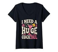 Mujer I Need A Huge Coctail Funny Adult Humor Funny Drinking Quote Camiseta Cuello V