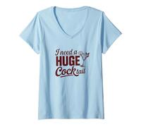 Mujer I Need A Huge Coctail Funny Adult Humor Funny Drinking Quote Camiseta Cuello V