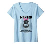 Mujer I Once Was Lost But Now I Am Found Lucas 15:10 Fun Lost Sheep Camiseta Cuello V
