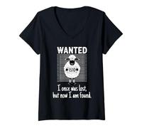 Mujer I Once Was Lost But Now I Am Found Verso de la Biblia Cristiano Camiseta Cuello V