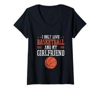Mujer I Only Love Basketball And My Girlfriend Atleta -- Camiseta Cuello V