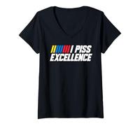 Mujer I Piss Excellence Funny Bold Declaración Hilarante Confianza Camiseta Cuello V