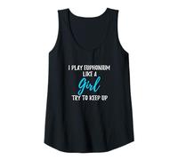 Mujer I Play Euphonium Like A Girl Camiseta Mujer Fuerte Regalo Camiseta sin Mangas