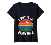 Mujer I Put It In Every Hole Golfista juguetón - Camiseta Cuello V