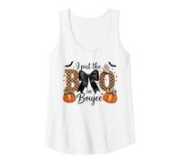 Mujer I Put The Boo In Boujee Lindo Halloween Fantasma Calabaza Leopardo Camiseta sin Mangas