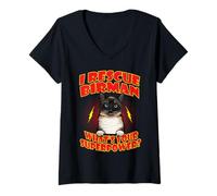 Mujer I Rescue Birman Cat What's Your Superpower Funny Cats Lover Camiseta Cuello V