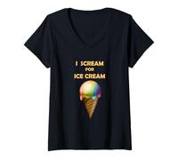 Mujer I scream for Ice Cream LGBTQ+ Camiseta Cuello V
