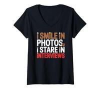 Mujer I Smile IN Photos I Stare IN INTERVIEWS Camiseta Cuello V