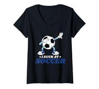 Mujer I Suck At Soccer Jugador que falla en la práctica ------ Camiseta Cuello V