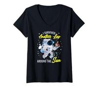 Mujer I survived another lap around the sun Camiseta Cuello V