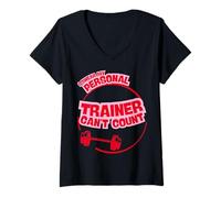 Mujer I Swear My Personal Trainer Can’t Count - Funny Gym Humor Camiseta Cuello V