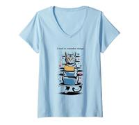 Mujer I Used to Remember Things... Funny PC Inept Cat Retro Camiseta Cuello V