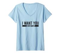 Mujer I Want You I Just Can't Flirt Camiseta Cuello V