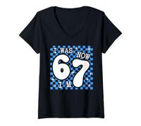 Mujer I Was 6 Now I'm 7 Funny 7th Birthday Cool Seven Years Old Camiseta Cuello V