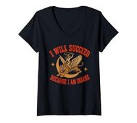 Mujer I Will Succeed Because I Am Insane Funny Cowgirl Tiger Camiseta Cuello V