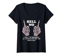 Mujer I Won't Be Remembered as a Woman Who Kept Her Mouth Shut Camiseta Cuello V