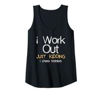 Mujer I work Out Toddler Preescolar Maestro Risas Aula Alegría Camiseta sin Mangas