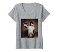 Mujer Ian Brown Stone Roses cantante de Simon Fowler Camiseta Cuello V
