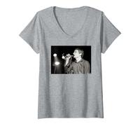 Mujer Ian Curtis Joy División Bowdon Vale Live 1979 Martin O'Neill Camiseta Cuello V