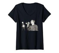 Mujer Ian Curtis Joy Division Cantante en Vivo 1979 por Martin O'Neill Camiseta Cuello V
