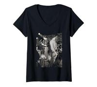 Mujer Ian Curtis Peter Hook Joy División En Vivo 1979 Martin O'Neill Camiseta Cuello V