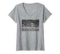 Mujer Ian Rush En Acción Liverpool V Nottingham Forest Football Camiseta Cuello V