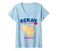 Mujer Ice Age Scrat Corn Lover Camiseta Cuello V