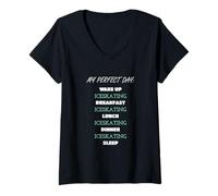 Mujer Iceskating Winter Sports Enthusiast Camiseta Cuello V