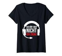 Mujer Ich höre Dich Nicht ich zocke | Zocker Camiseta Cuello V