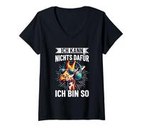 Mujer Ich kann Nichts Dafür Ich Bin So Jiraffe Cool Spruch Camiseta Cuello V