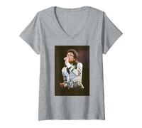 Mujer Icono de la Superestrella del Pop de los 80 Live Bad World Tour Dirty Diana 1988 Camiseta Cuello V