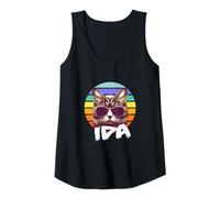 Mujer IDA - Bonito nombre de niña con un gato genial Camiseta sin Mangas